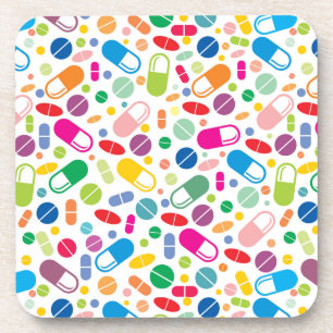 Colorful Neon Drug Patroon Bier Onderzetter