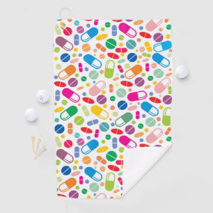 Colorful Neon Drug Patroon Golfhanddoek