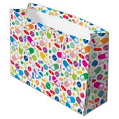 Colorful Neon Drug Patroon Groot Cadeauzakje (Achterkant Gekanteld)