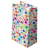 Colorful Neon Drug Patroon Klein Cadeauzakje (Achterkant Gekanteld)