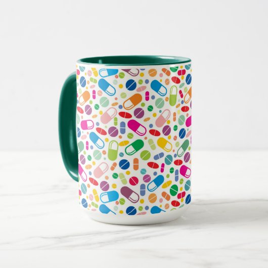 Colorful Neon Drug Patroon Mok (Voorkant links)