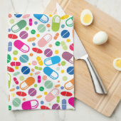 Colorful Neon Drug Patroon Theedoek (Quarter Fold)