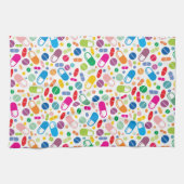Colorful Neon Drug Patroon Theedoek (Horizontaal)