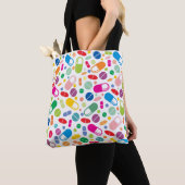 Colorful Neon Drug Patroon Tote Bag (Dichtbij)