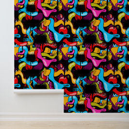 Colorful Neon Graffiti Hip Hop Street Art Behang