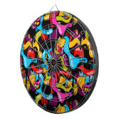 Colorful Neon Graffiti Hip Hop Street Art Dartbord (Voorkant Rechts)
