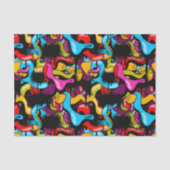 Colorful Neon Graffiti Hip Hop Street Art Tissuepapier (Voorkant)