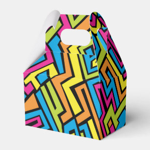 Colorful Neon Graffiti Street Art Patroon Bedankdoosjes