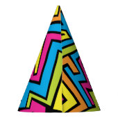 Colorful Neon Graffiti Street Art Patroon Feesthoedjes (Achterkant)