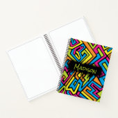 Colorful Neon Graffiti Street Art Sketchbook Notitieboek (Binnen)