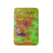 Colorful Neon Green Abstract Splatter Paint Badmat (Voorkant Verticaal)