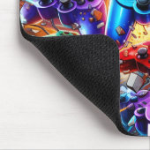 Colorful Neon Joysticks Pattern Muismat (Hoek)