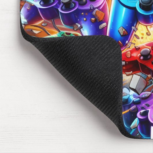 Colorful Neon Joysticks Pattern Muismat (Hoek)