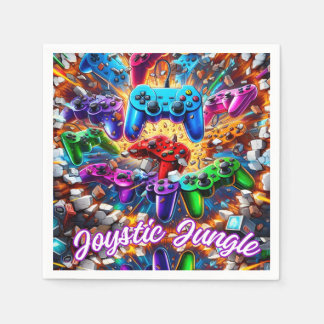 Colorful Neon Joysticks Pattern Servet