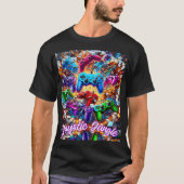 Colorful Neon Joysticks Pattern T-shirt (Voorkant)
