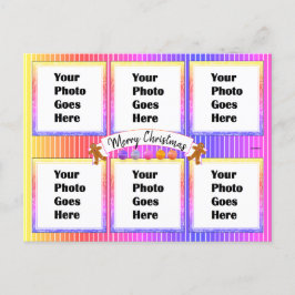 Colorful Neon kerstBriefkaart HAMbWG Briefkaart