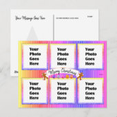 Colorful Neon kerstBriefkaart HAMbWG Briefkaart (Voorkant / Achterkant)