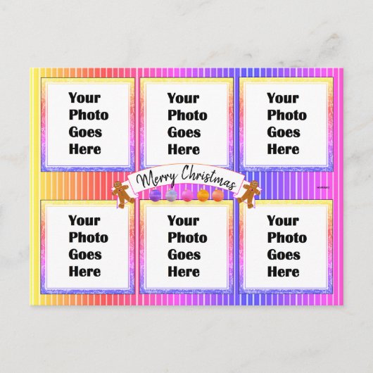 Colorful Neon kerstBriefkaart HAMbWG Briefkaart (Voorkant)