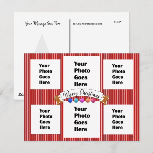 Colorful Neon kerstBriefkaart HAMbWG Briefkaart (Voorkant / Achterkant)