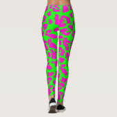 Colorful Neon Leopard Print Leggings (Achterkant)