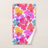 Colorful Neon Modern Flower Pattern Bad Handdoek (Handdoek)