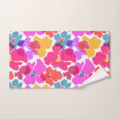Colorful Neon Modern Flower Pattern Bad Handdoek (Handdoek)