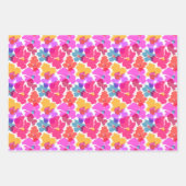 Colorful Neon Modern Flower Pattern Inpakpapier Vel (Voorkant 2)
