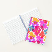 Colorful Neon Modern Flower Pattern Notitieboek (Binnen)