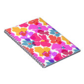 Colorful Neon Modern Flower Pattern Notitieboek (Rechterzijde)
