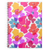 Colorful Neon Modern Flower Pattern Notitieboek (Voorkant)