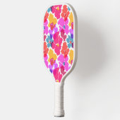 Colorful Neon Modern Flower Pattern Pickleball Paddle (Links)