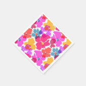 Colorful Neon Modern Flower Pattern Servet (Hoek)