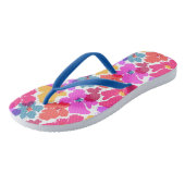 Colorful Neon Modern Flower Pattern Teenslippers (Schuin)