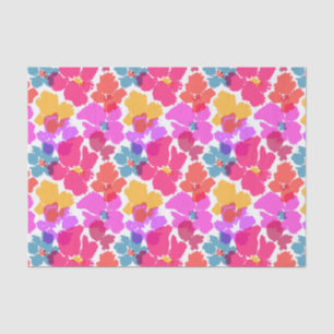 Colorful Neon Modern Flower Pattern Tissuepapier