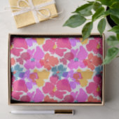 Colorful Neon Modern Flower Pattern Tissuepapier (Geschenk)