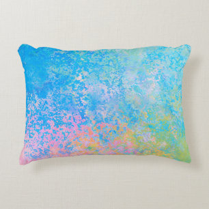 Colorful Neon Pastel Sky Alcohol Ink Abstract Accent Kussen