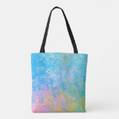 Colorful Neon Pastel Sky Alcohol Ink Abstract Tote Bag (Achterkant)