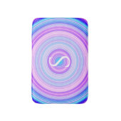 Colorful Neon Pink Blue Monogram Badmat (Voorkant Verticaal)