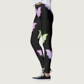 Colorful Neon Pink Paars Green Bats Halloween Leggings (Links)