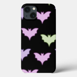 Colorful Neon Pink Paars Green Bats Halloween Mo Case-Mate iPhone Case