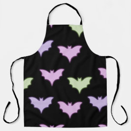 Colorful Neon Pink Paars Green Bats Halloween Schort
