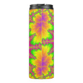 Colorful Neon Rainbow Fractal Thermosbeker (Achterkant)