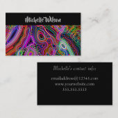 Colorful Neon Rainbow Modern Visitekaartje (Voorkant / Achterkant)