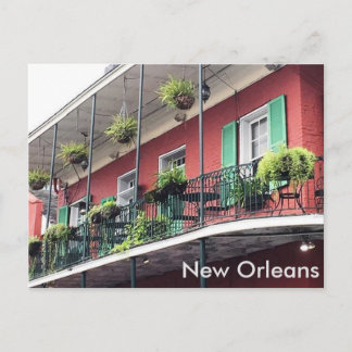 Colorful New Orleans French Quarter Balcony Briefkaart