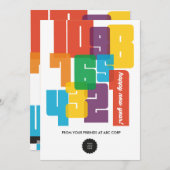 Colorful Nieuwjaar Feestdagenkaart (Voorkant / Achterkant)