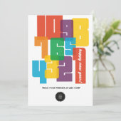 Colorful Nieuwjaar Feestdagenkaart (Staand voorkant)