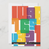 Colorful Nieuwjaar Feestdagenkaart (Achterkant)