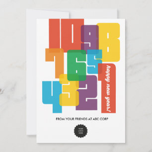 Colorful Nieuwjaar Feestdagenkaart