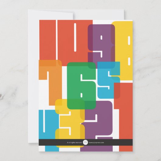 Colorful Nieuwjaar Kaart (Achterkant)