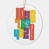 Colorful Nieuwjaar Keramisch Ornament (Links)